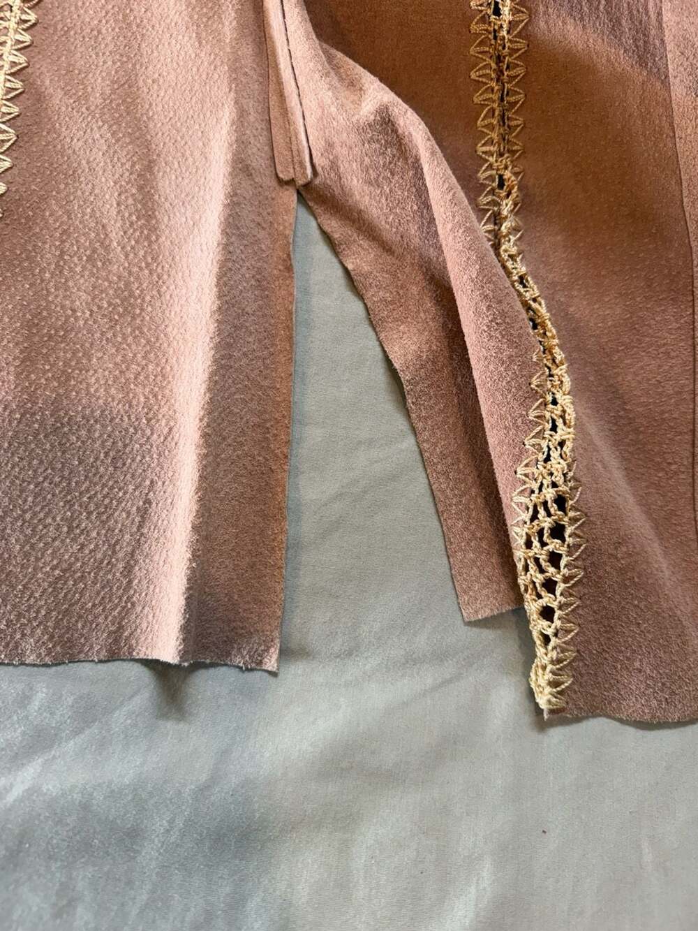 Boho/western/Y2k Women's Suede Leather Jacket Size Medium - Picture 6 of 16
